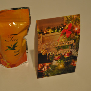 Открытка коробка С Новым Годом для 50-100гр.чая или кофе Вертикальная